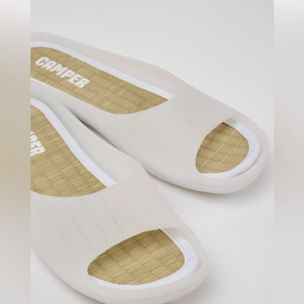 Camper Women's Cream Slide Sandals